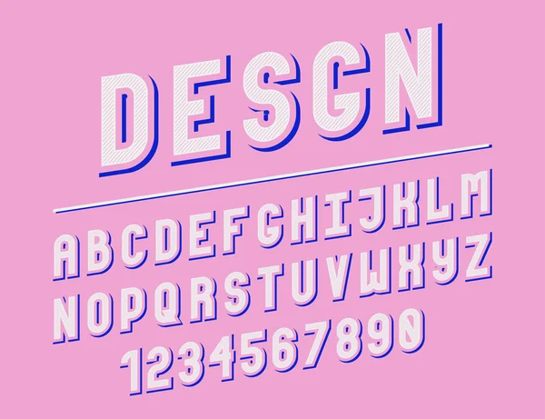 Alfabeto Linha Moderno Hipster Abstract Vector Font — Vetor de Stock