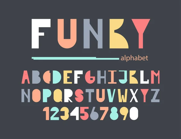 Funky renkli alfabesi.