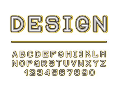 Kalın retro yaratıcı yazı tipi.