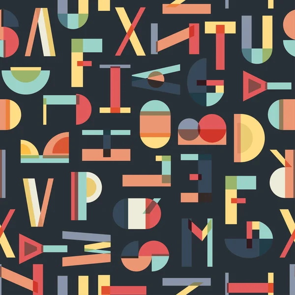 편지와 함께 다채로운 원활한 패턴. — 스톡 벡터