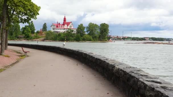 Video Ruhige Landschaft Blick Auf Die Bucht Helsinki Finnland — Stockvideo