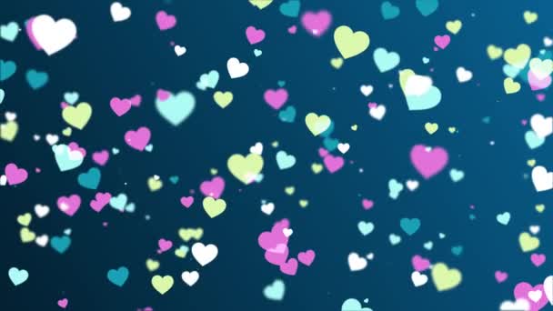 4k Animation sans couture des cœurs pour la Saint-Valentin . — Video