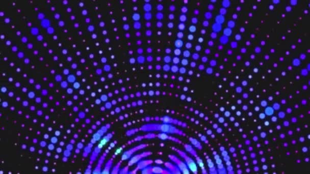 Disco Dansen Elektronische Muziek Achtergrond Neon Geluidsgolven Prestaties Met Knipperende — Stockvideo