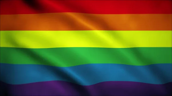 Fnimación de alta definición 4K. Bandera del arco iris . — Foto de Stock