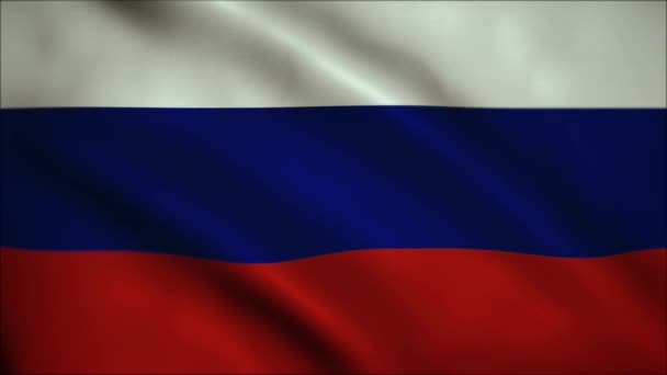 4k High Definition Fnimation. Russische Flagge. — Stockvideo