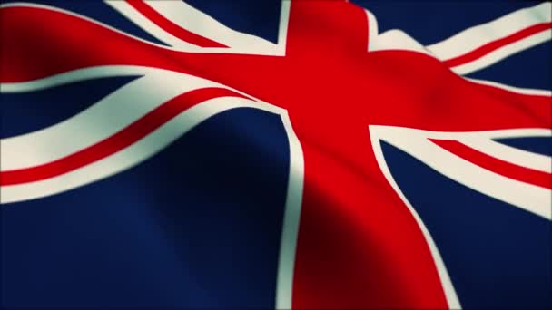 4 k High Definition fnimation. Vlag van het Verenigd Koninkrijk. — Stockvideo