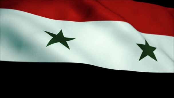 4 k High Definition animatie. Vlag van Syrië. — Stockvideo