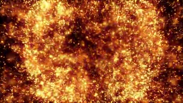 Guld glitter glitter explosion. — Stockvideo