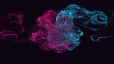 Sıvı parçacıkların patlama.