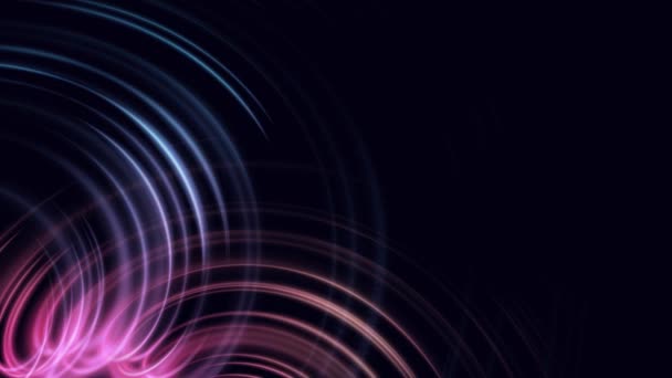 Moving flowing abstract waves on a dark background. Blurred smooth design. — Stock Video