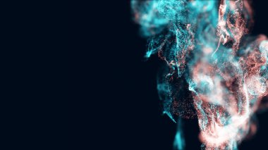 Arka plan kopya alanı metni ile. Sıvı boya suya düşer.