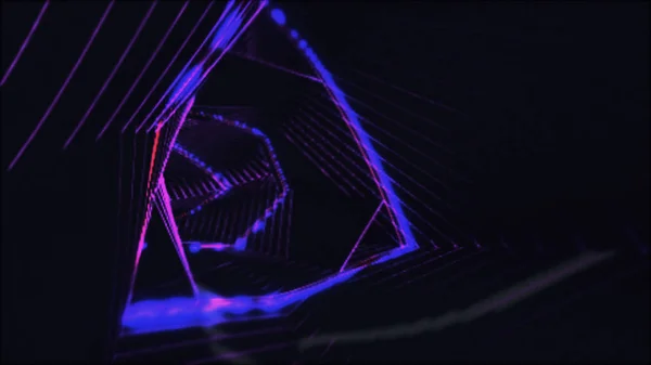 Soyut ışık tüneli. Retro disko ışıkları.