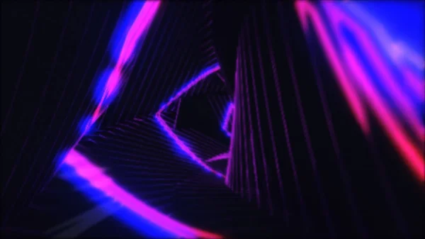 Tunel luminos abstract. Lumini retro disco . — Fotografie, imagine de stoc