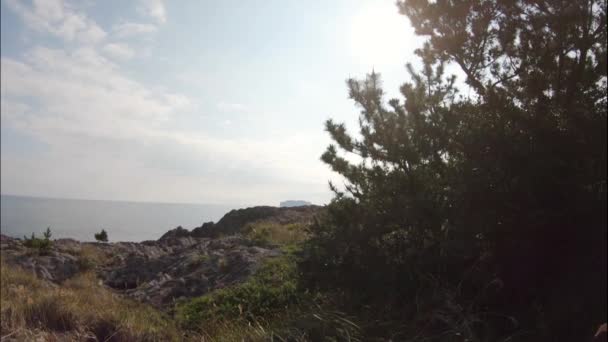 Hermosa Vista Del Mar China Oriental Desde Isla Jeju Corea — Vídeos de Stock