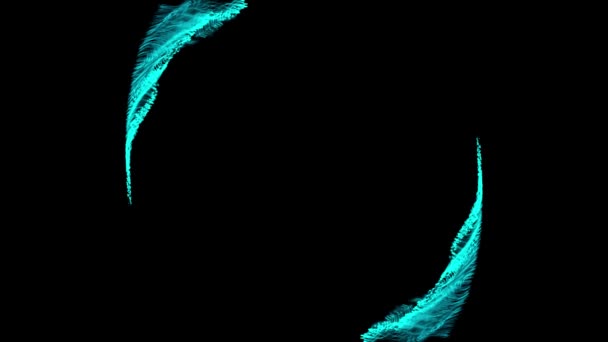 Brillanti Scintille Creando Cerchio Centrale Con Alfa Che Può Essere — Video Stock