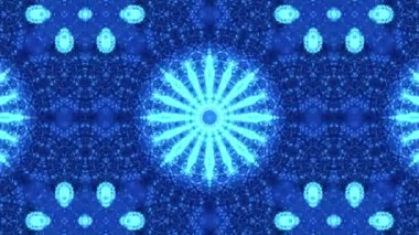 4k Kaleydoskopik döngü. Klasik stil Mandala sanat animasyon motifli arkaplan.