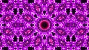 4k Kaleydoskopik döngü. Klasik stil Mandala sanat animasyon motifli arkaplan.