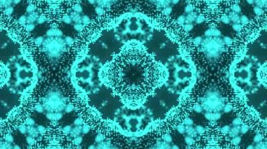 4k Kaleydoskopik döngü. Klasik stil Mandala sanat animasyon motifli arkaplan.