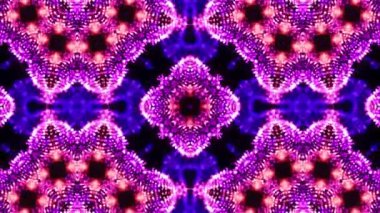 4k Kaleydoskopik döngü. Klasik stil Mandala sanat animasyon motifli arkaplan.