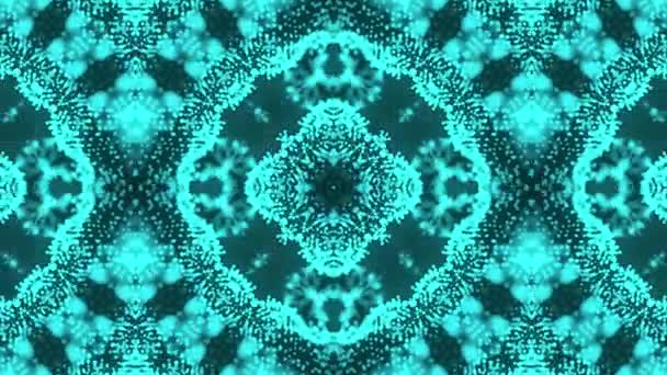 4k Lazo caleidoscópico. Estilo vintage Mandala arte animado patrón de fondo . — Vídeos de Stock