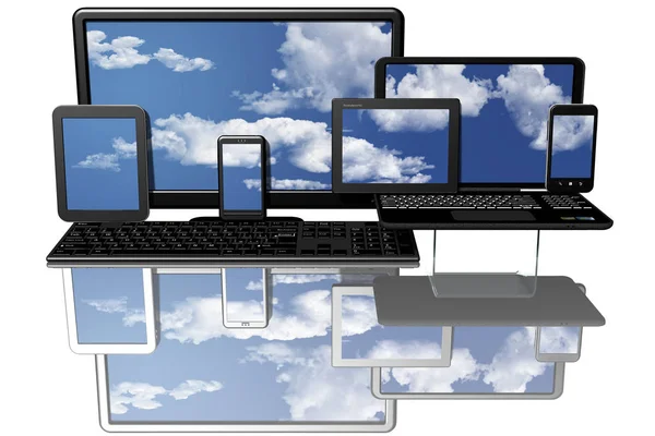 Computer Computer Background Screen Blue Sky — Stock Photo, Image