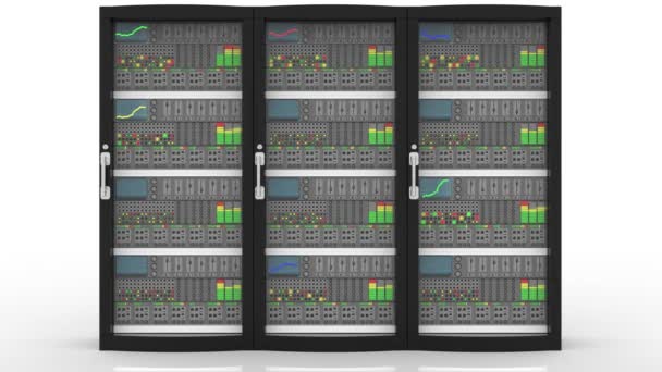 Vídeos Ilustración Datos Del Ordenador Del Servidor Conexión Almacenamiento Datos — Vídeos de Stock