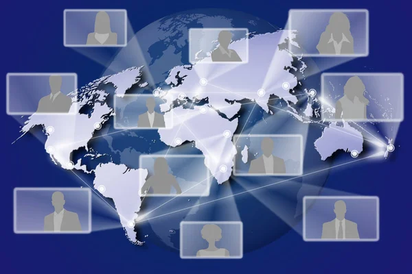 Illustration Global Connection Internet Network Connections Connect Whole World — Stock Photo, Image