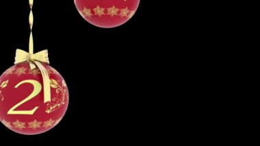 Videolar - 3d illüstrasyon. Yeni Yıl 2020 Noel dekorasyonu