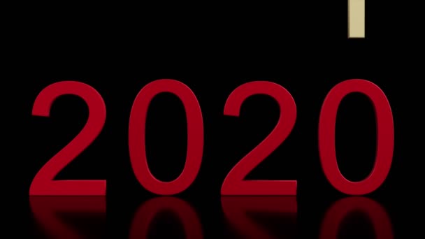 Película Ilustración Año Nuevo 2021 Año Nuevo 2021 Números 2021 — Vídeos de Stock