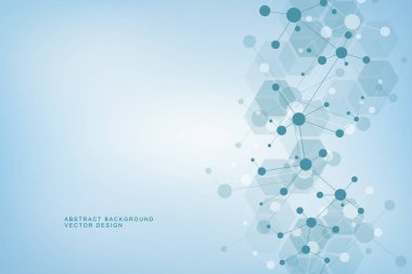 Soyut vektör arka plan ile bağlı çizgiler ve noktalar. Moleküler yapısı veya molekülün Dna.