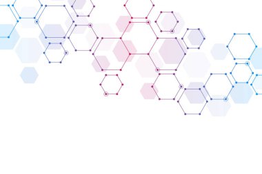 Altıgen yanarak bahislerin doğru geometrik kökenli. Soyut moleküler yapısı ve kimyasal elementler. Tıp, bilim ve teknoloji kavramı.