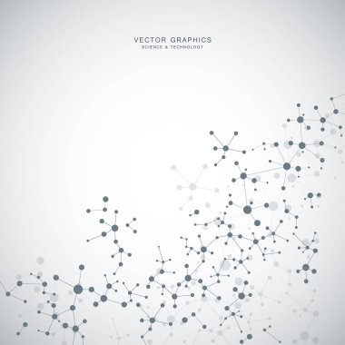 Vektör molekül arka plan, genetik ve kimyasal bileşikler.