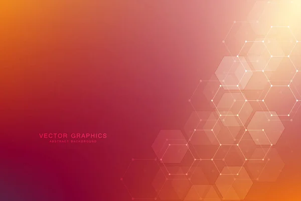 Antécédents médicaux vectoriels des hexagones. Éléments géométriques de conception pour les communications modernes, la médecine, la science et la technologie numérique. Fond motif hexagone . — Image vectorielle