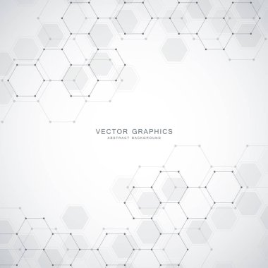 Tıbbi teknoloji ya da bilim vektör arka plan. Moleküler yapısı ve kimyasal bileşikler