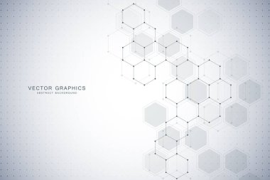 Tıbbi teknoloji ya da bilim vektör arka plan. Moleküler yapısı ve kimyasal bileşikler