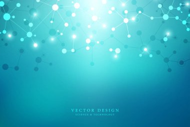 Moleküler yapısı arka plan. Arka plan molekülün Dna ile. Tıp, bilim ve dijital teknoloji ile bağlantılı çizgiler ve noktalar