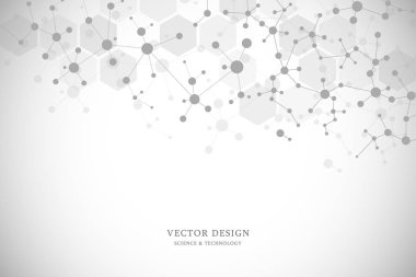 Moleküler yapısı arka plan. Arka plan molekülün Dna ile. Tıp, bilim ve dijital teknoloji ile bağlantılı çizgiler ve noktalar