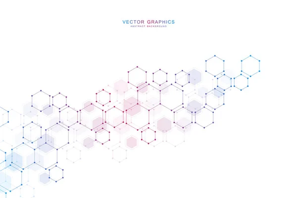 Technologie Médicale Arrière Plan Vectoriel Scientifique Structure Moléculaire Composés Chimiques — Image vectorielle