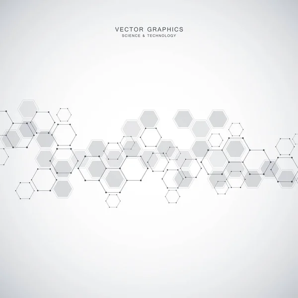 Technologie Médicale Arrière Plan Vectoriel Scientifique Structure Moléculaire Composés Chimiques — Image vectorielle