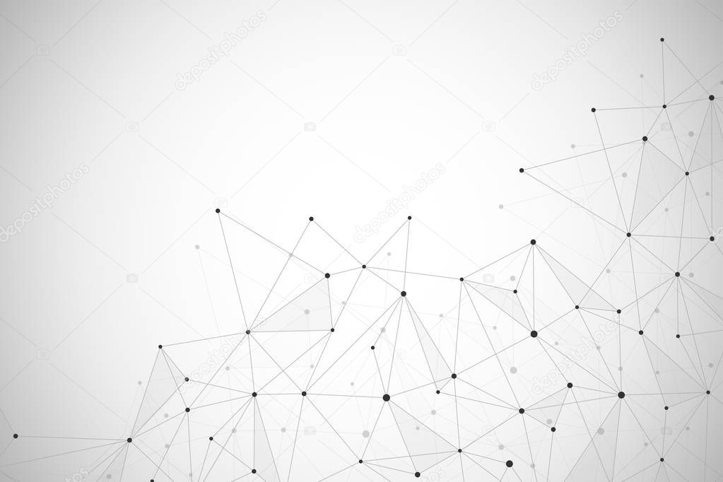 Abstract background with connected lines and dots