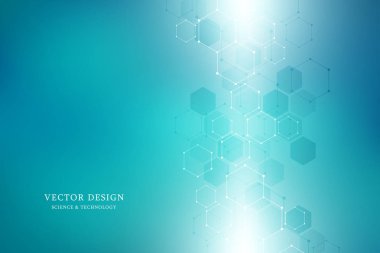 Vektör altıgen yanarak bahislerin doğru geometrik kökenli. Soyut moleküler yapısı ve kimyasal elementler. Tıp, bilim ve teknoloji kavramı.