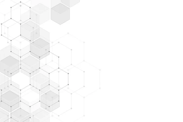 Medicinsk bakgrund från hexagoner. Geometriska designelement för modern kommunikation, medicin, vetenskap och digital teknik. Hexagon mönster bakgrund. — Stockfoto