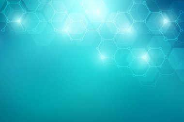 Moleküler yapısı ve kimyasal elementler. Soyut molekülleri arka plan. Bilim ve dijital teknoloji kavramı. Gösterim amacıyla bilimsel ve teknolojik tasarım.