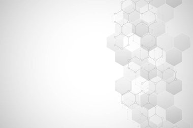 Moleküler yapısı ve kimyasal elementler. Soyut molekülleri arka plan. Bilim ve dijital teknoloji kavramı. Bilimsel ve teknolojik tasarım vektör çizim.