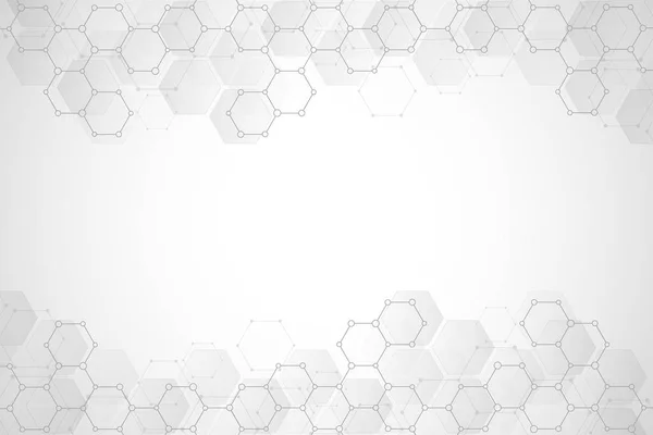 Orvosi háttér hatszögből. A modern kommunikáció, orvostudomány, tudomány és digitális technológia tervezésének geometriai elemei. Hexagon minta háttér. — Stock Fotó