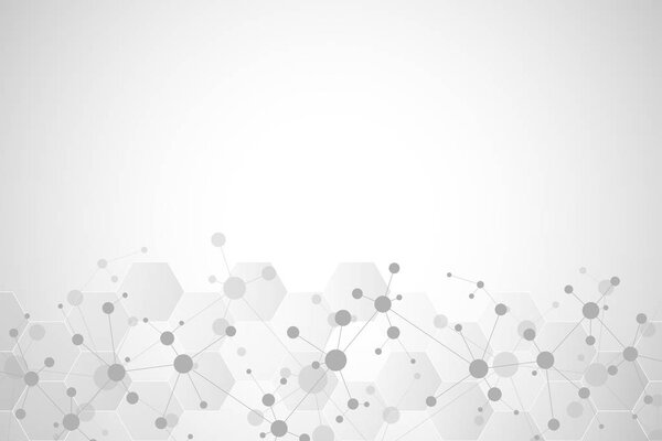 Абстрактная геометрическая текстура с молекулярной структурой и нейронной сетью. Молекулы ДНК и генетические исследования. Фон сплетения. Векторная иллюстрация для медицинского, научного и технологического дизайна
.