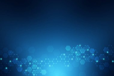 Moleküler yapıları ve altıgen yanarak bahislerin doğru öğeleri. Soyut geometrik arka plan molekülleri ve iletişim ile. Altıgen yanarak bahislerin doğru desen tıp ya da bilim ve teknoloji tasarım için.