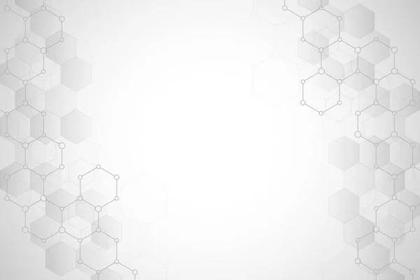 Geometric abstract background with hexagons elements. Medical background texture for modern design. Illustration of molecular structures and hexagons pattern. Science and Technology concept. — Stock Photo, Image