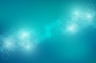 Moleküler yapıları ve altıgen yanarak bahislerin doğru öğeleri. Soyut geometrik arka plan molekülleri ve iletişim ile. Vektör altıgenler desen tıp ya da bilim ve teknoloji tasarım için.