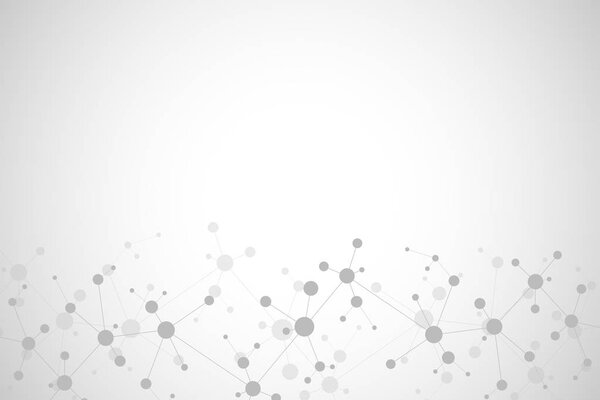 Абстрактная геометрическая текстура с молекулярной структурой и нейронной сетью. Молекулы ДНК и генетические исследования. Фон сплетения. Векторная иллюстрация для медицинского, научного и технологического дизайна
.